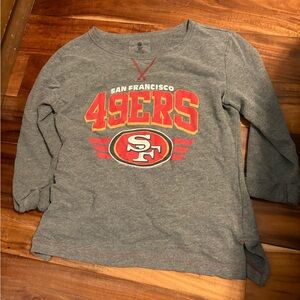 NFL women’s Gray and‎ Red 49ers Sweatshirt (0498)